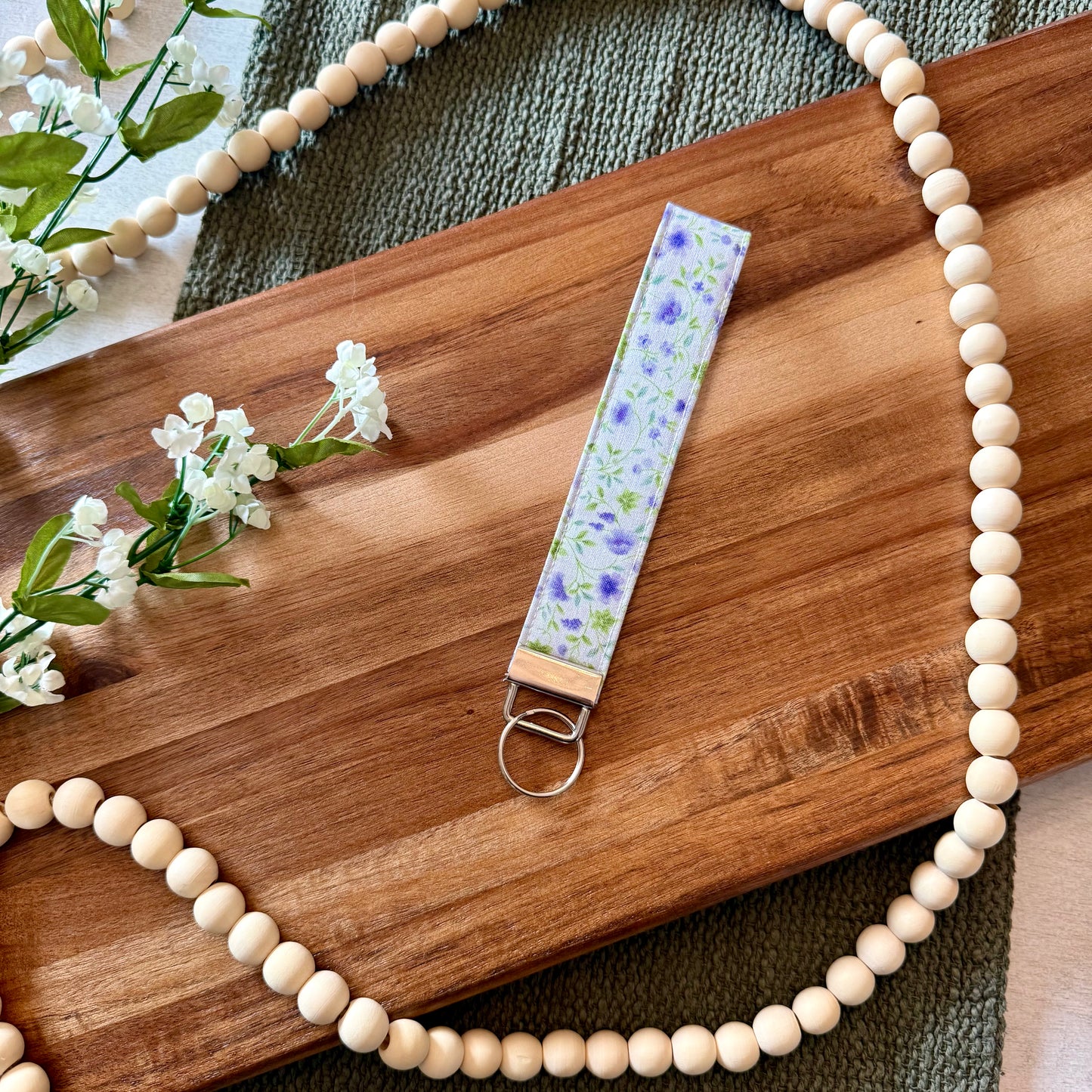 Purple Meadows Keychain Wristlet