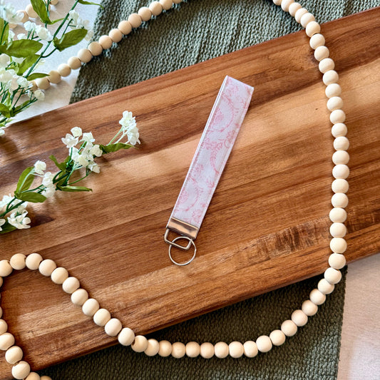 Vintage Blush Keychain Wristlet